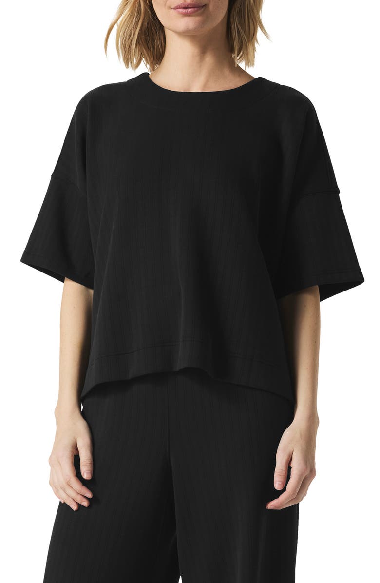 Splendid x @cellajaneblog Oversize Rib Scuba Knit T-Shirt, Main, color, 