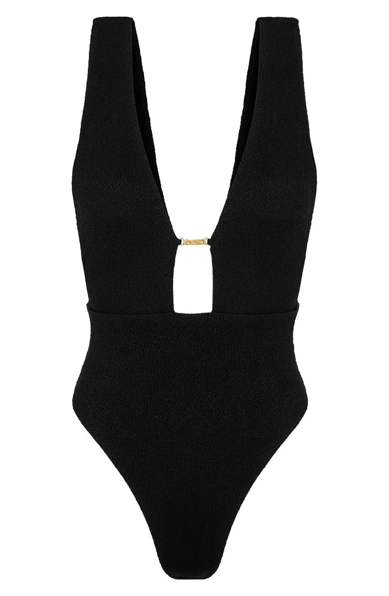 ViX Paula Hermanny Fir Elisa Candice One-Piece Swimsuit, Alternate, color, Black