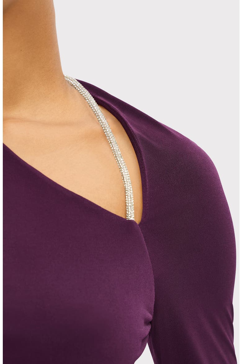 The Abby Long Sleeve Shift Minidress, Alternate, color, PINOT