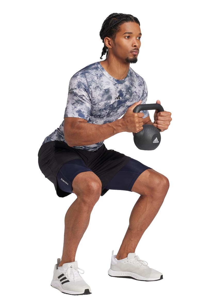 adidas Techfit Short Train Leggings, Alternate, color, Ink