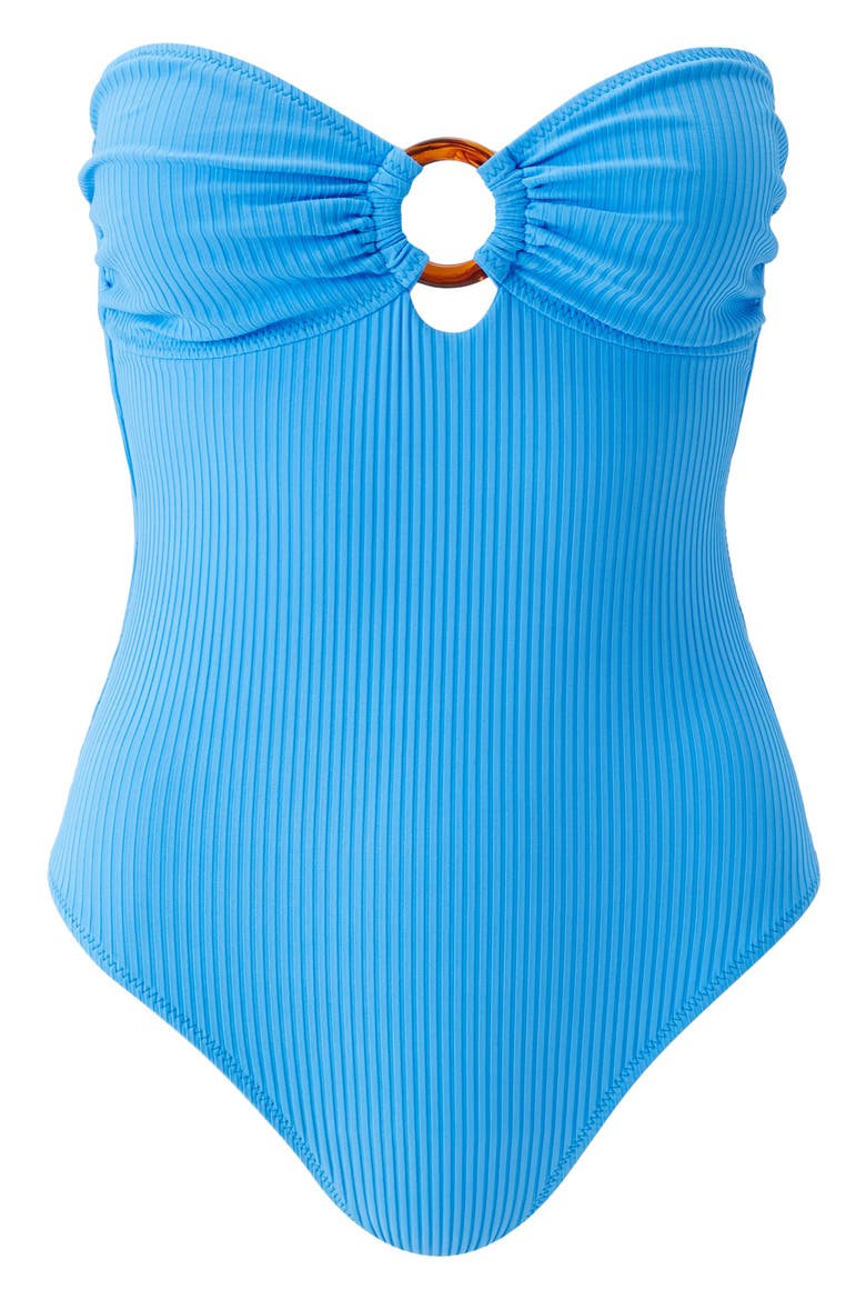 Cozumel Strapless One-Piece Swimsuit, Alternate, color, OCEAN RIBBED