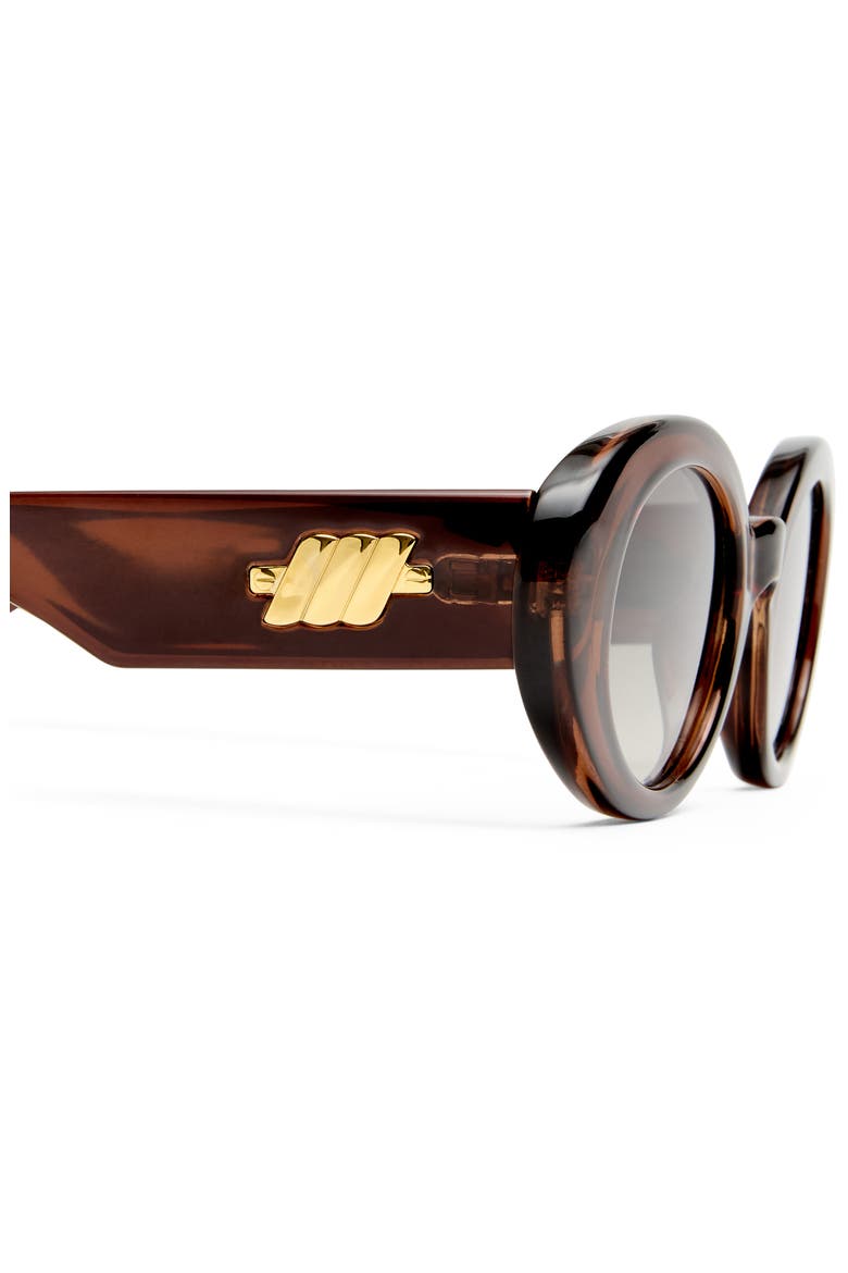 Nouveau Vie 50mm Oval Sunglasses, Alternate, color, CHOCOLATE BROWN
