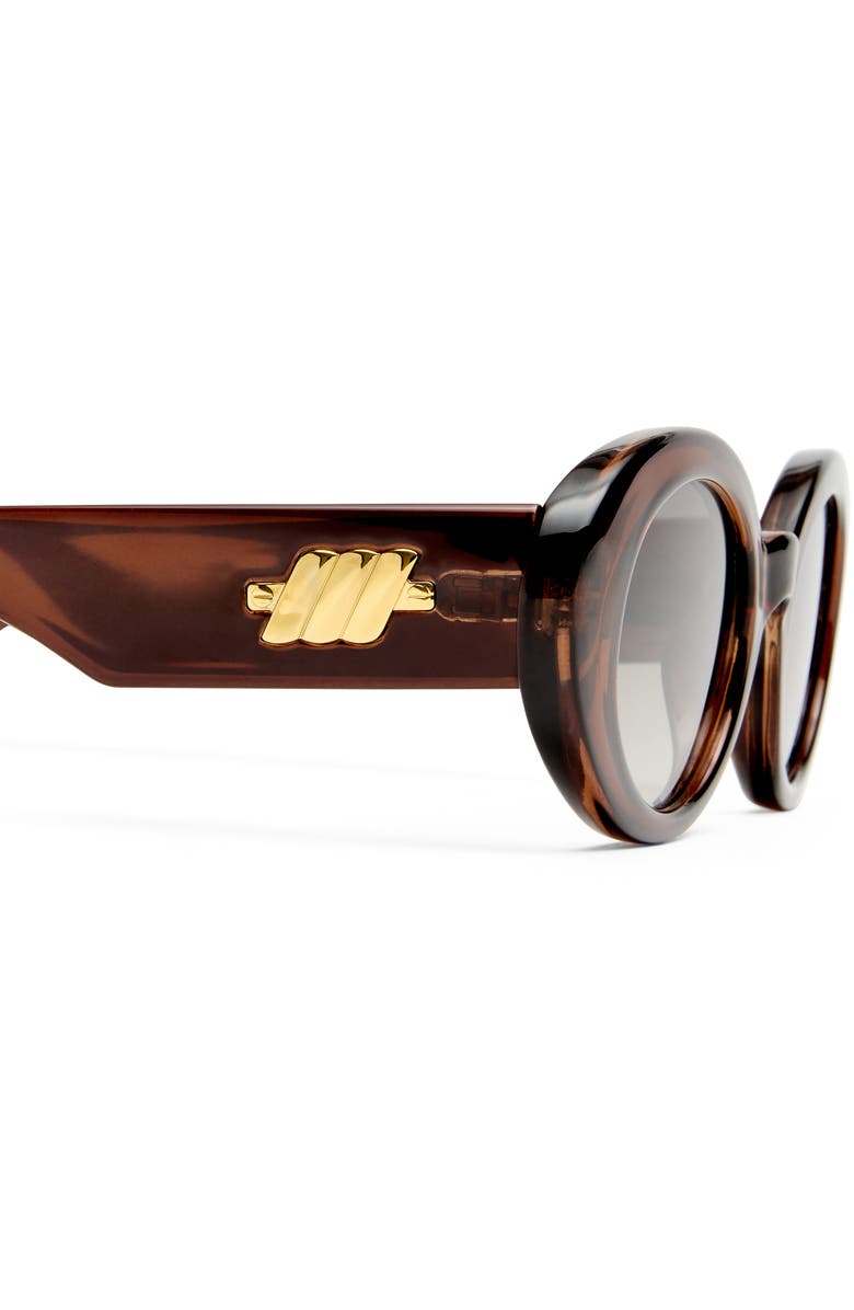 Le Specs Nouveau Vie 50mm Oval Sunglasses, Alternate, color, Chocolate Brown
