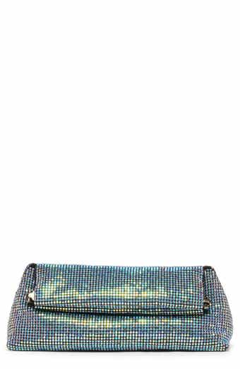 Akila Crystal Mesh Foldover Clutch