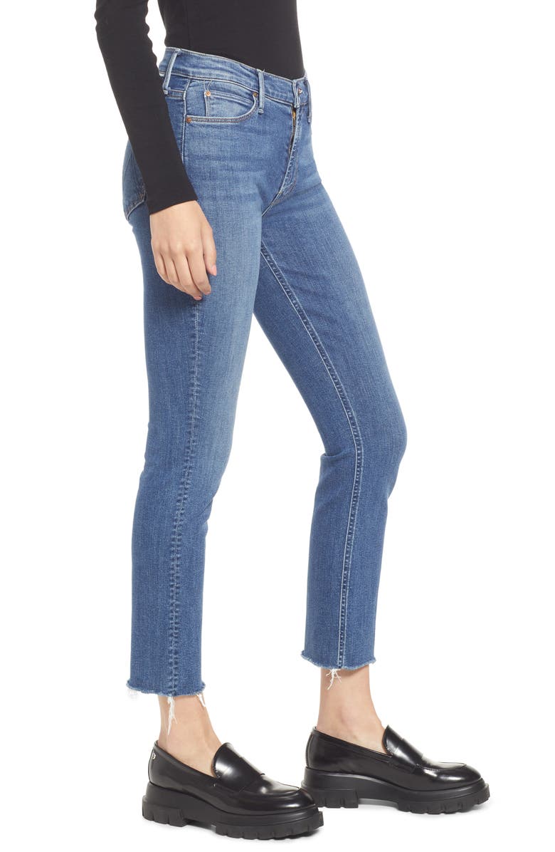 MOTHER The Dazzler Raw Hem Ankle Jeans, Alternate, color, 