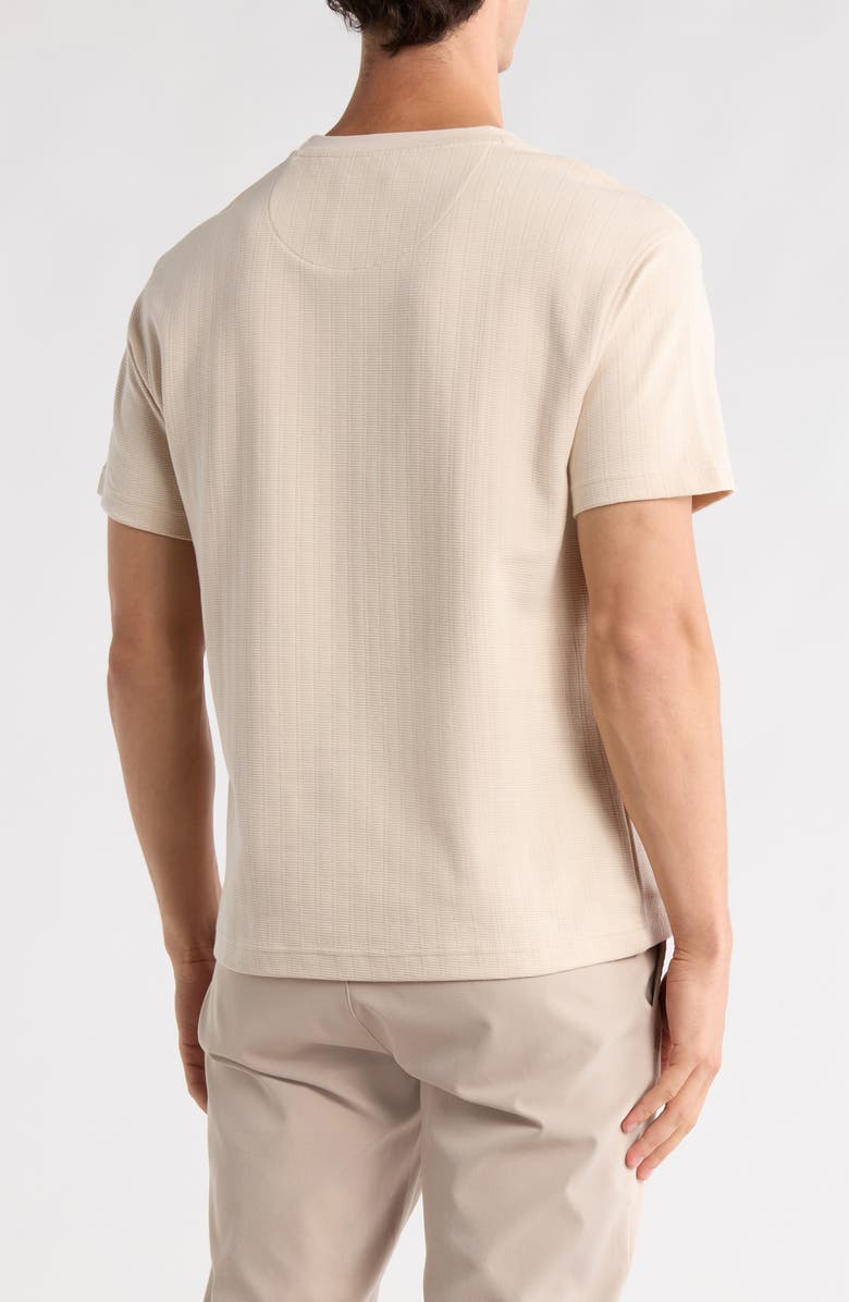 DENIM AND FLOWER Textured Cotton Crewneck T-Shirt, Alternate, color, Cream