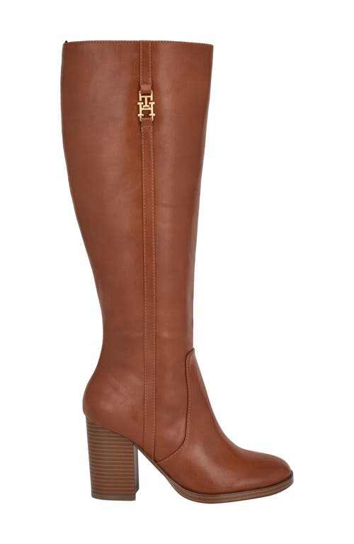 Tommy Hilfiger Ursy Womens Zipper Knee-high Boots In Tan