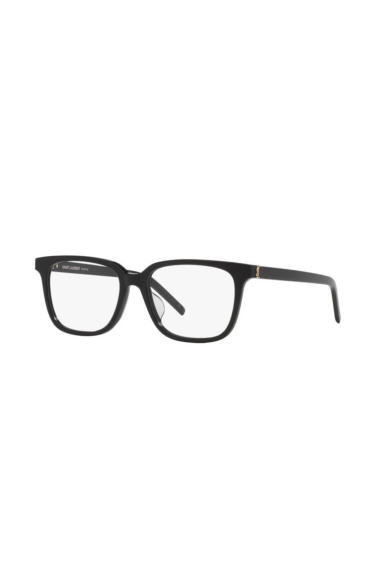 55mm Rectangle optical glasses, Main, color, Black
