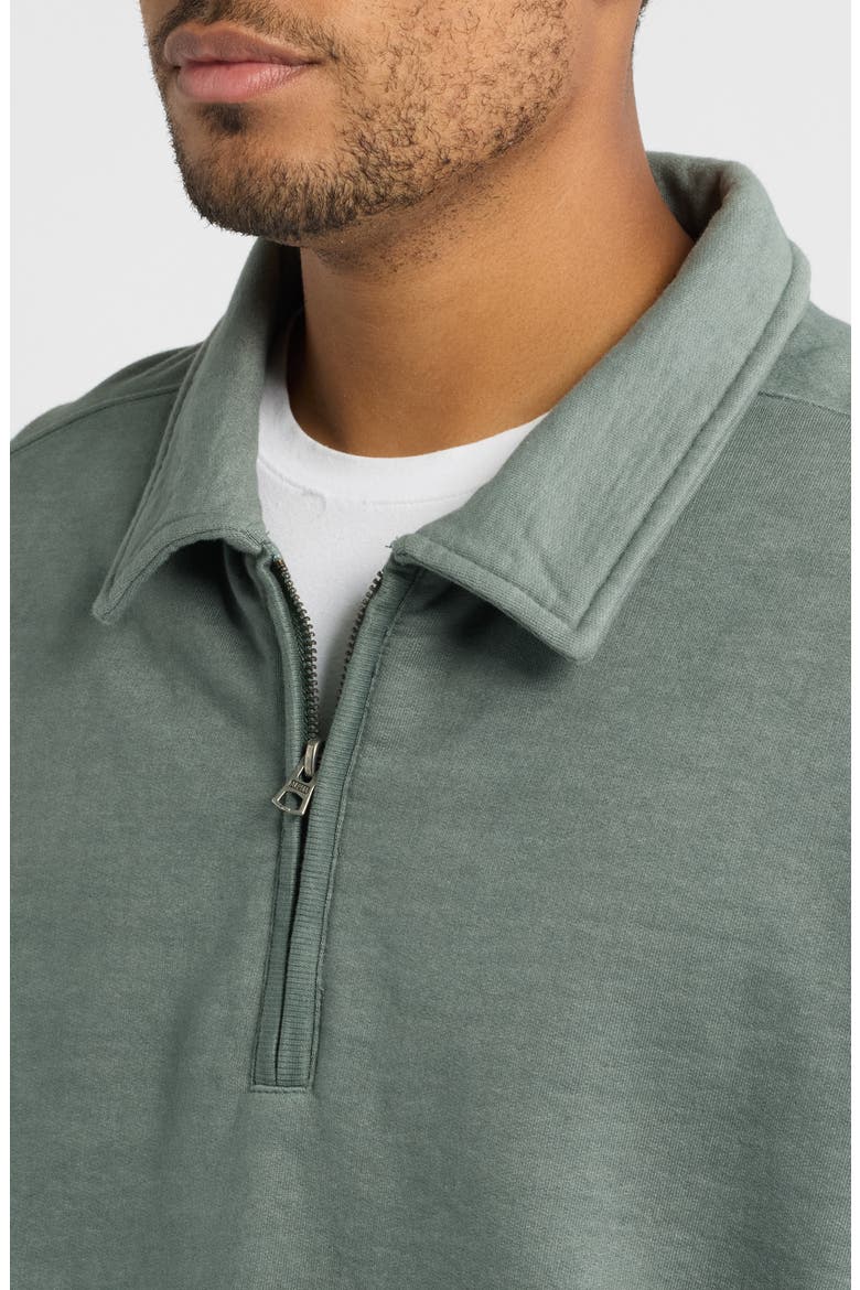 Quarter Zip Sweatshirt, Alternate, color, DEEP FOREST
