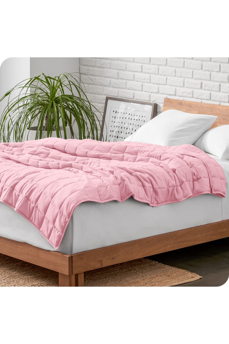 Cotton Weighted Blanket, Alternate, color, Light Pink