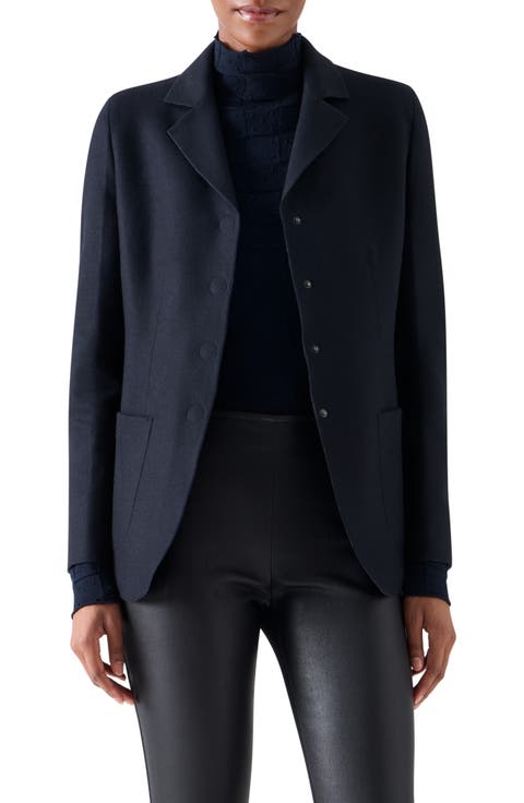 Double Knit Jersey Tailored Blazer