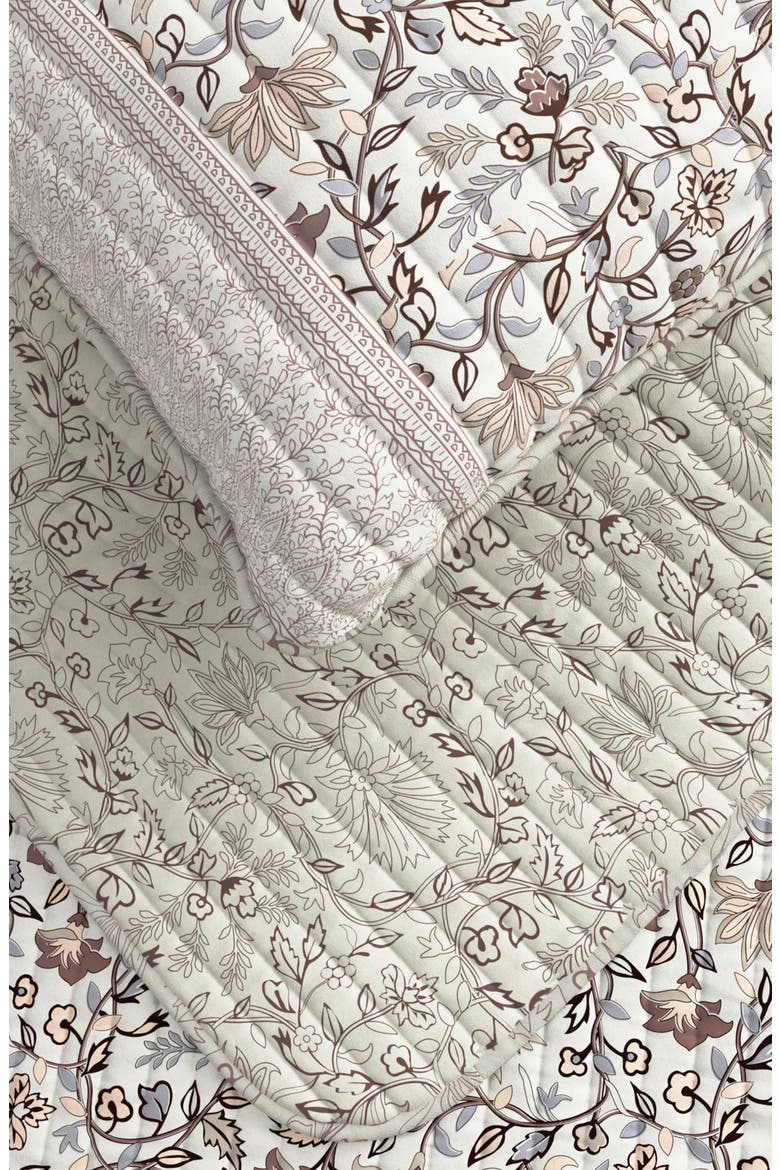 Floral Printed Quilt Set, Alternate, color, NEUTRAL VINES