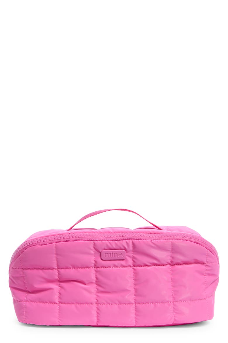 Khatie Large Cosmetic Case, Main, color, HOT PINK