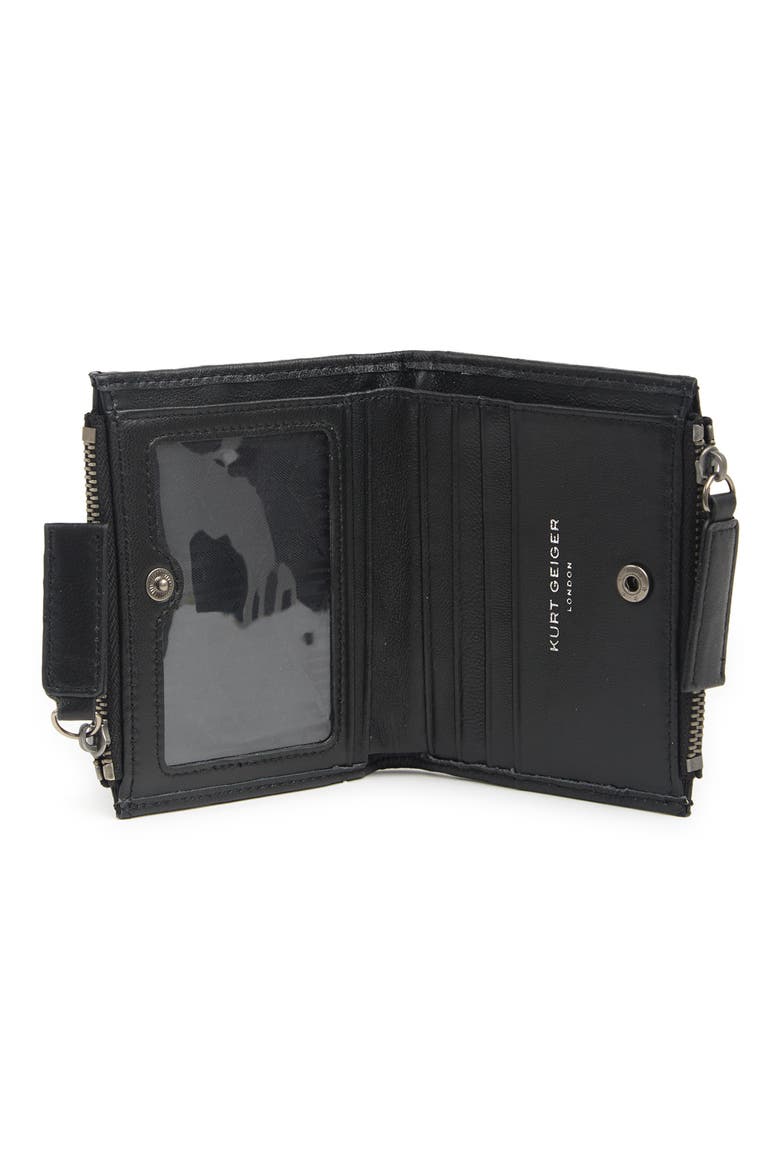 Diamond Quilt Leather Bifold Wallet, Alternate, color, BLACK