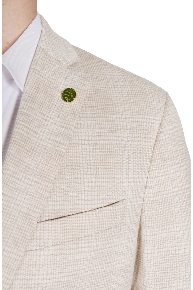 Plaid Knit Sport Coat, Alternate, color, TAN