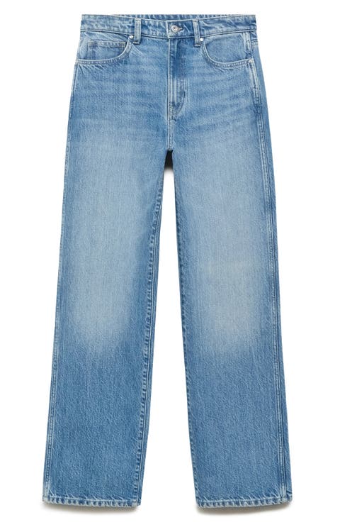 High Waist Straight Leg Jeans