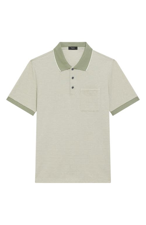 Theory Bird's Eye Polo In Green