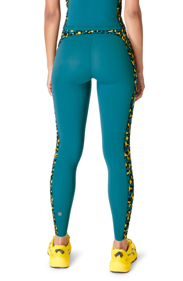 Sweaty Betty Power Leopard Panel High Waist Workout Leggings, Alternate, color,