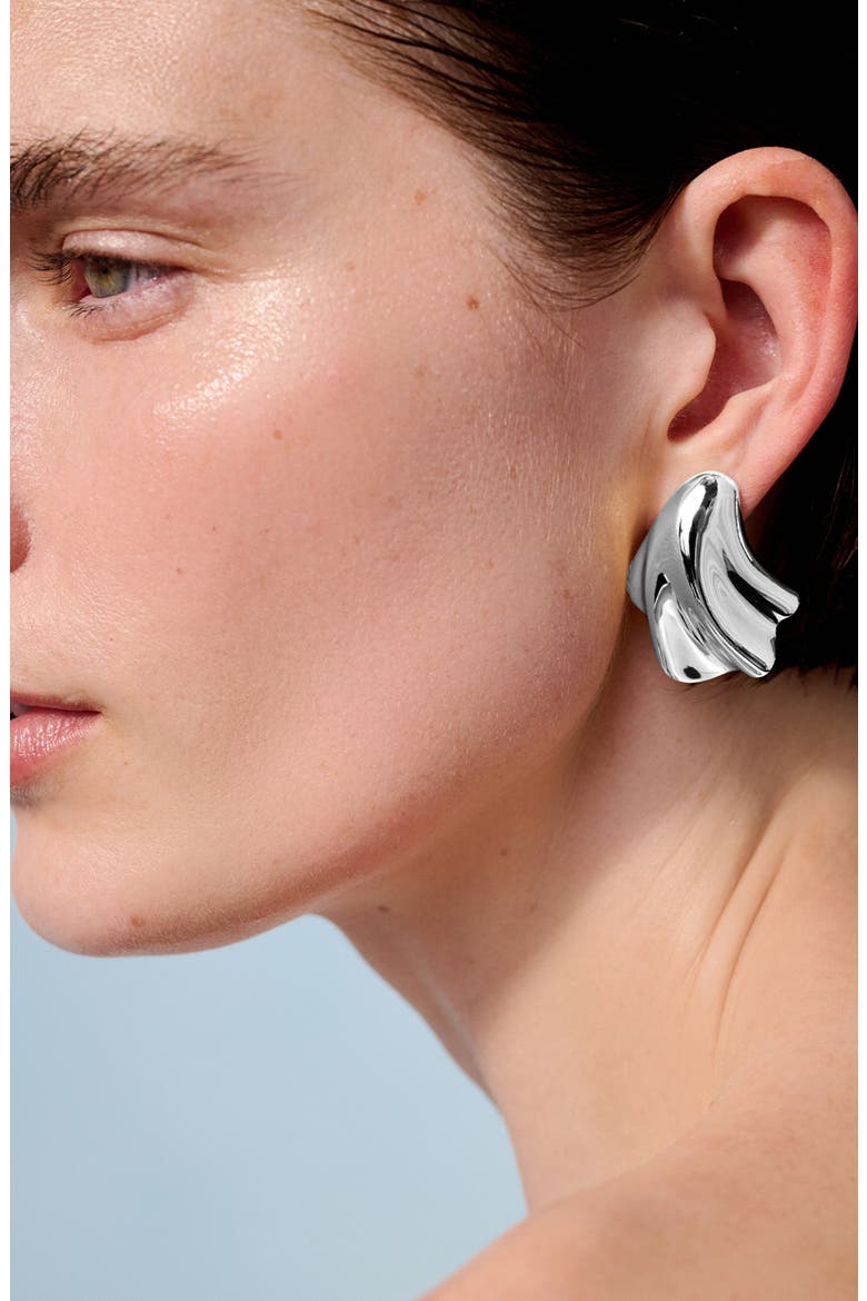 Lydia Earrings, Alternate, color, HIGH POLISH SILVER