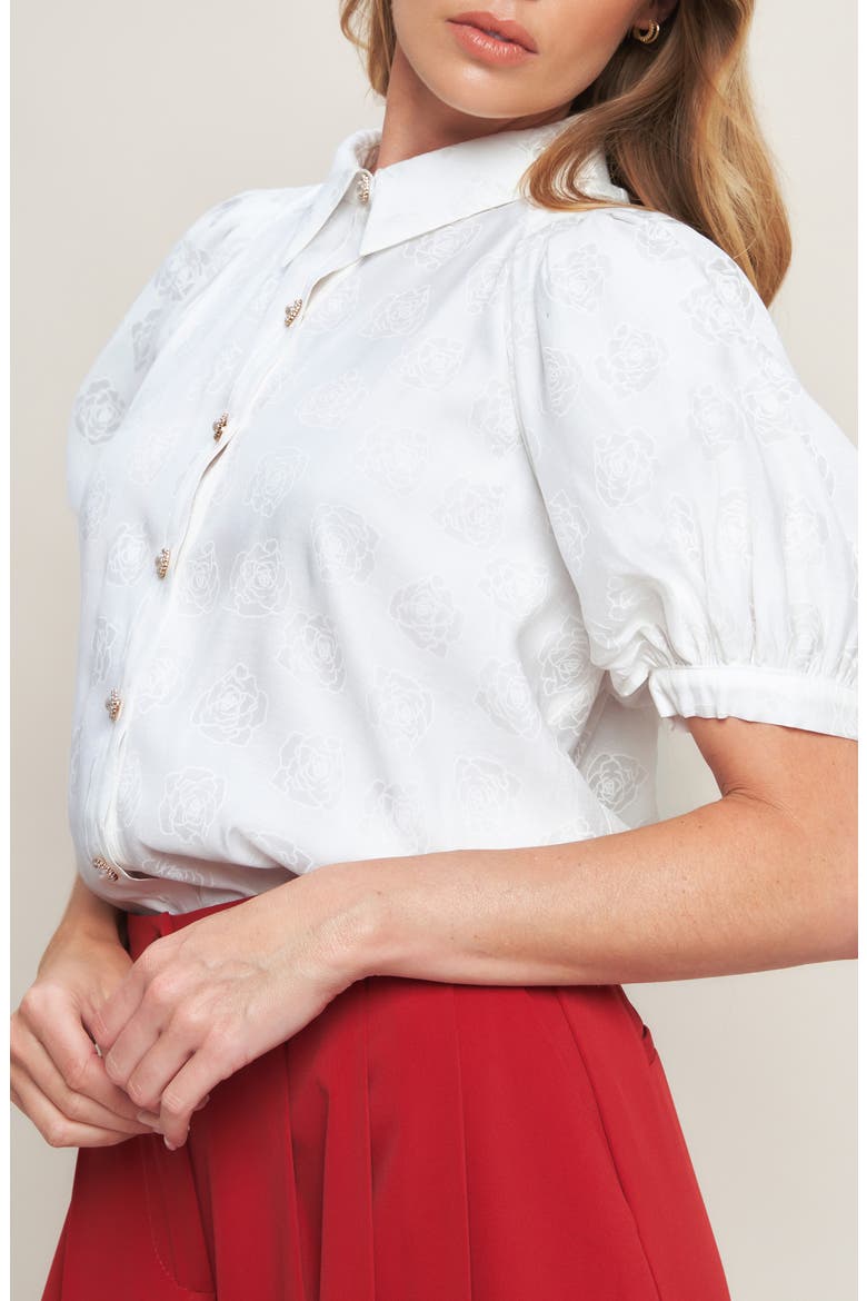 Button Front Top, Alternate, color, IVORY