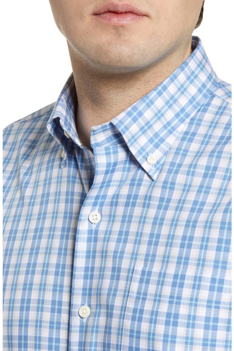Langley Grand Classic Fit Plaid Button-Down Shirt, Alternate, color, LAKE BLUE