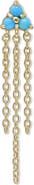 Anzie Cléo Shana Trio Turquoise Mini Fringe Earrings