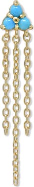 Anzie Cléo Shana Trio Turquoise Mini Fringe Earrings