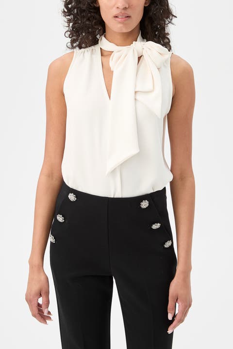 Alora 2 Sleeveless Tie Neck Top
