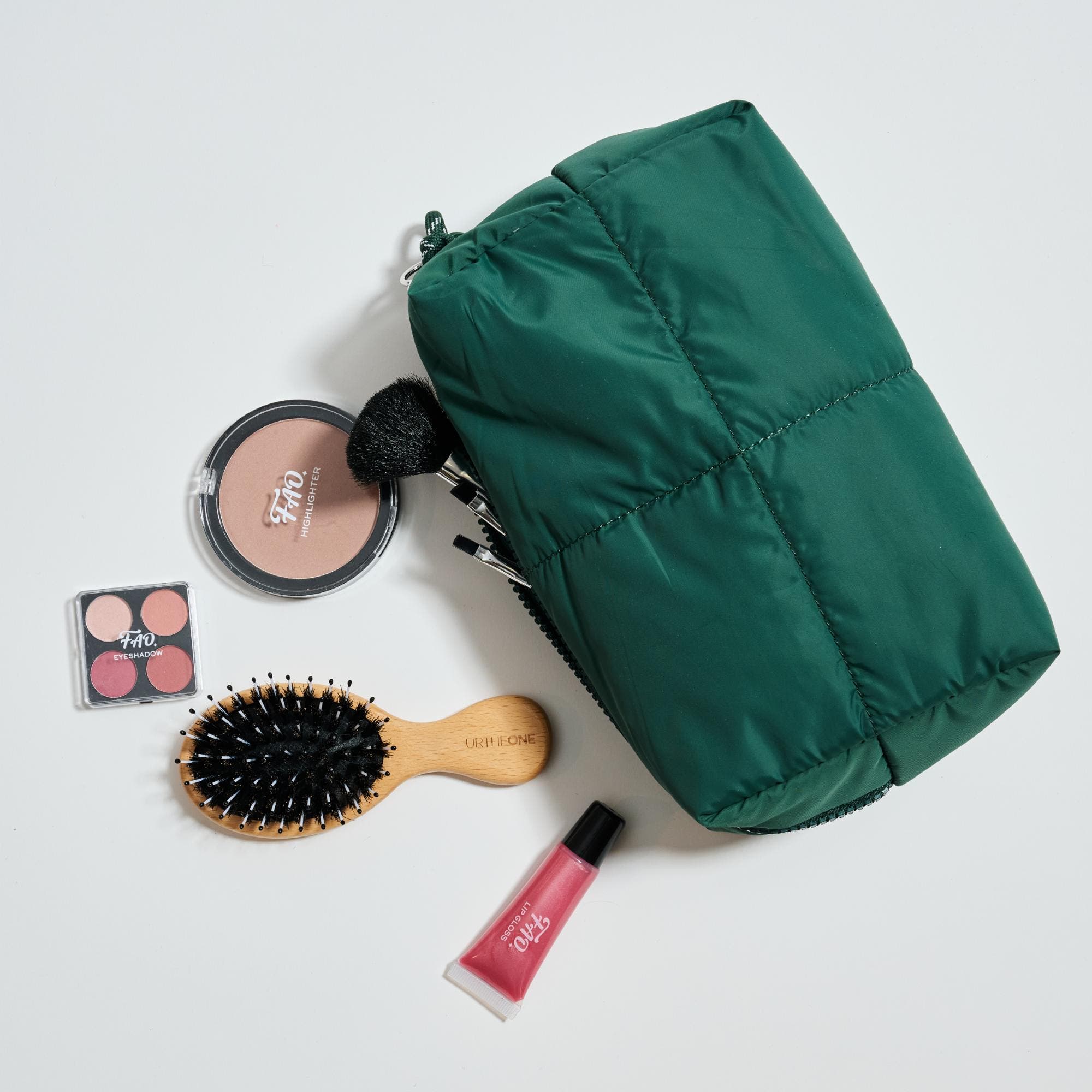 Daydreamer - Nylon Cosmetic & Travel Organizer Pouch, Main, color, Emerald