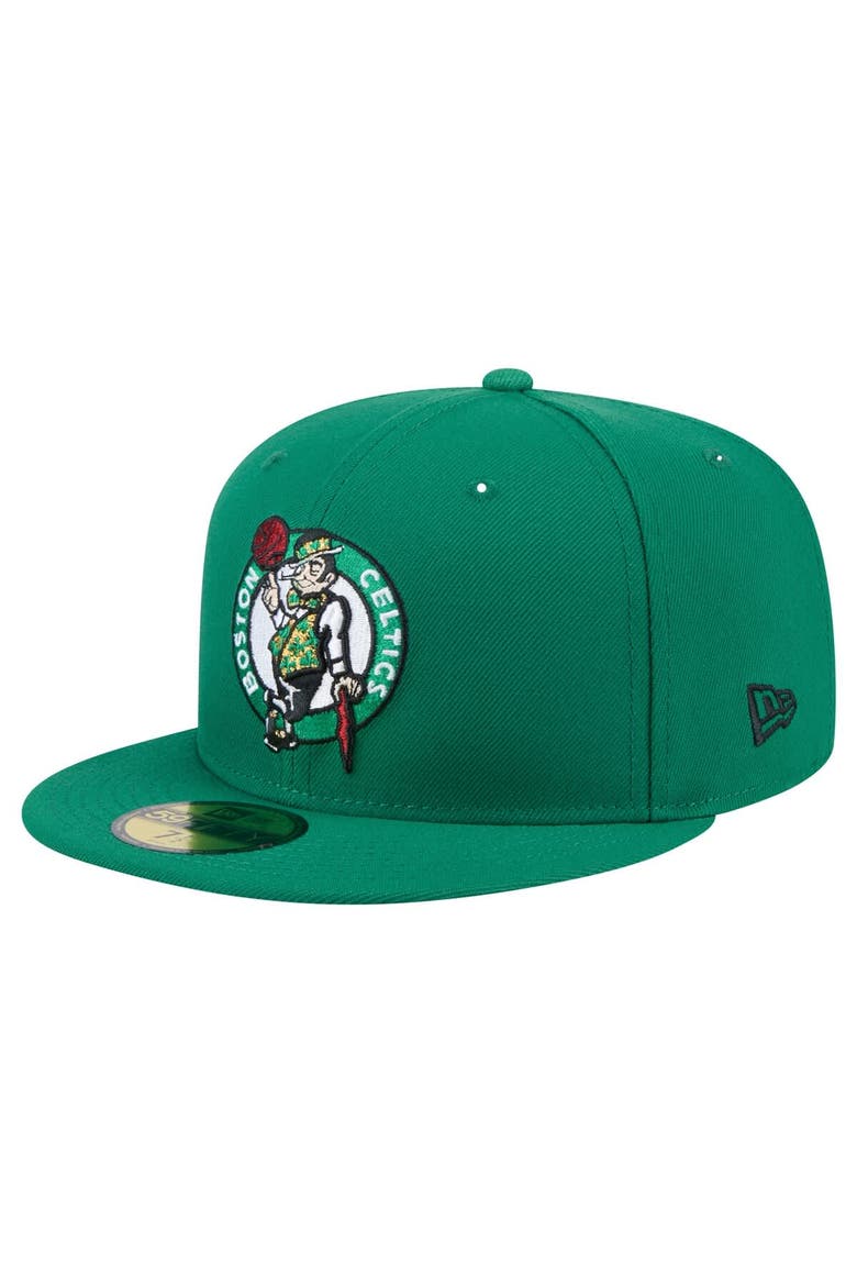 Men's New Era Kelly Green Boston Celtics Throwback Pennant 59FIFTY Fitted Hat, Alternate, color, Kelly Green