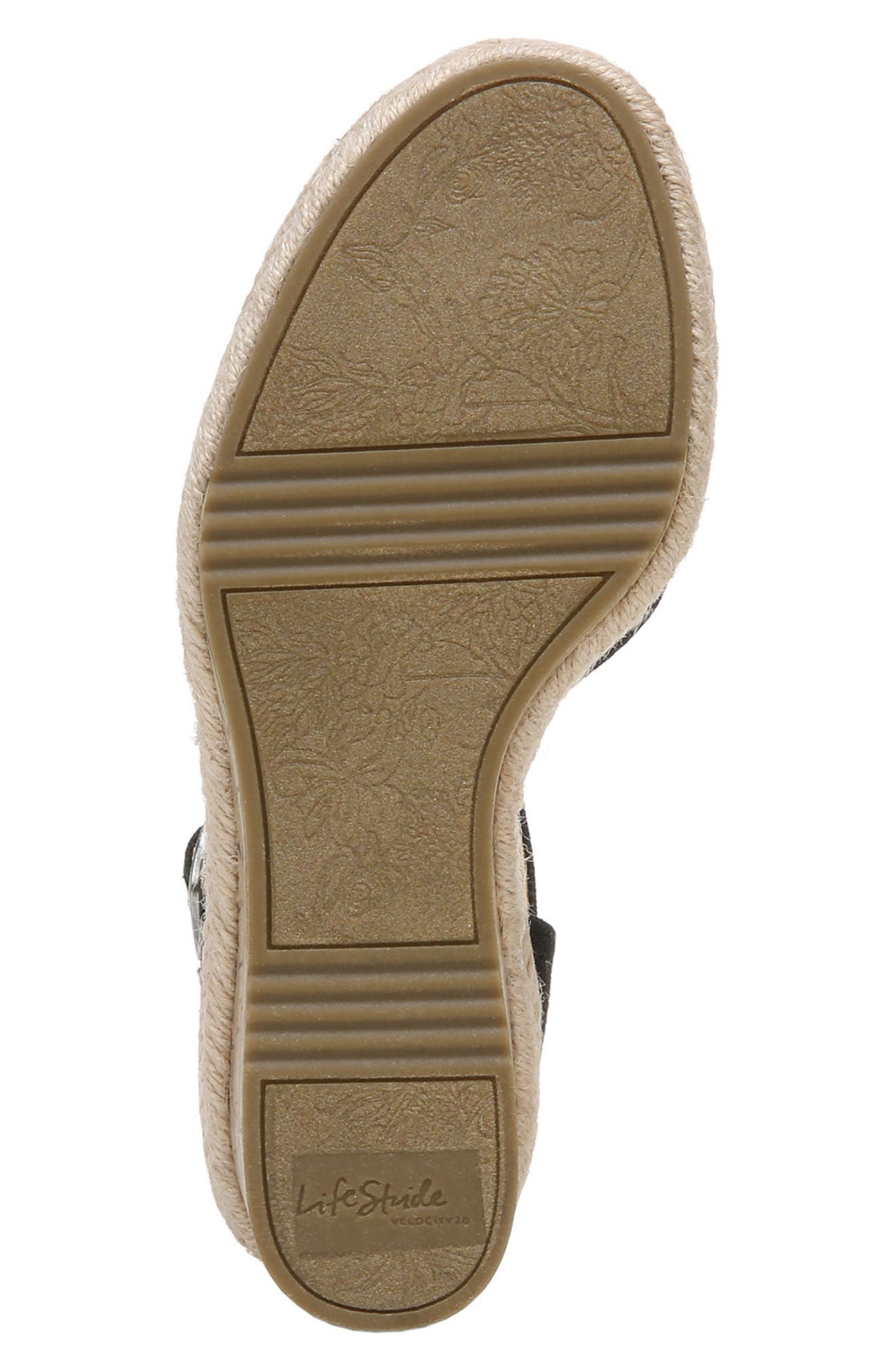 LifeStride Go For It Espadrille Wedge Sandal - Wide Width Available, Alternate, color, 
