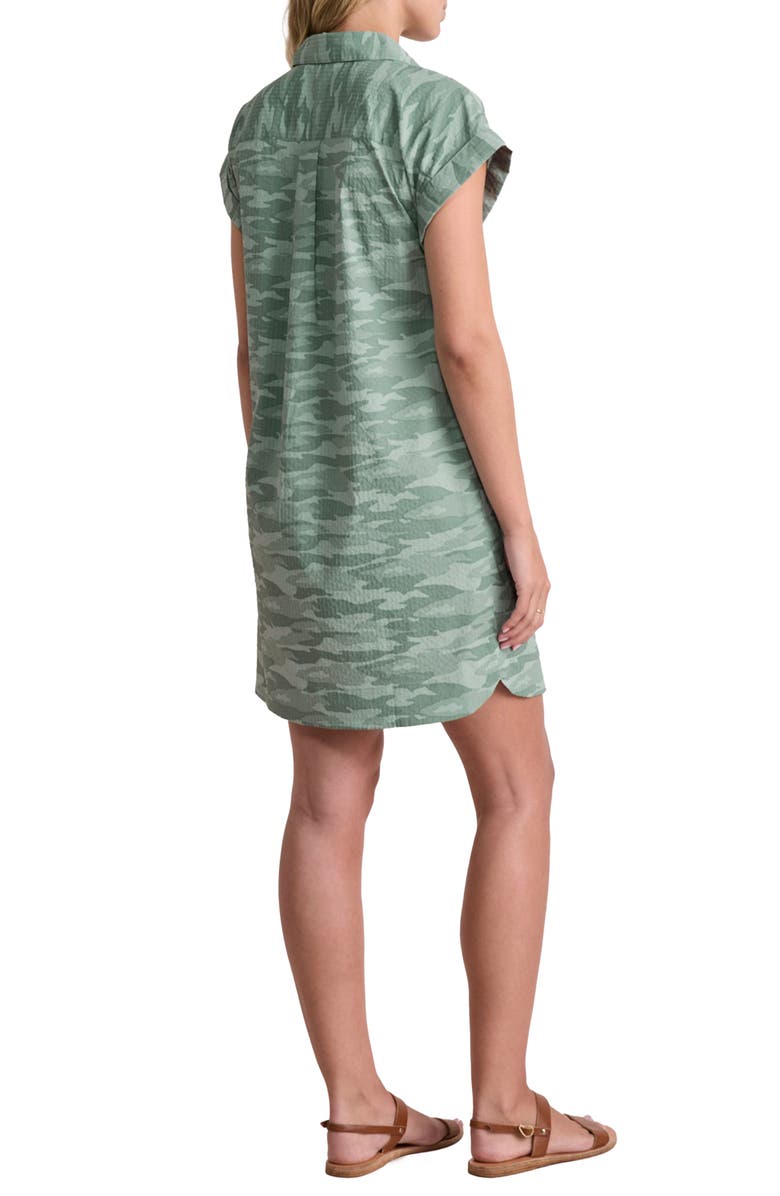 vineyard vines Margo Harbor Camo Print Seersucker Shirtdress, Alternate, color, Camo Dune Grass