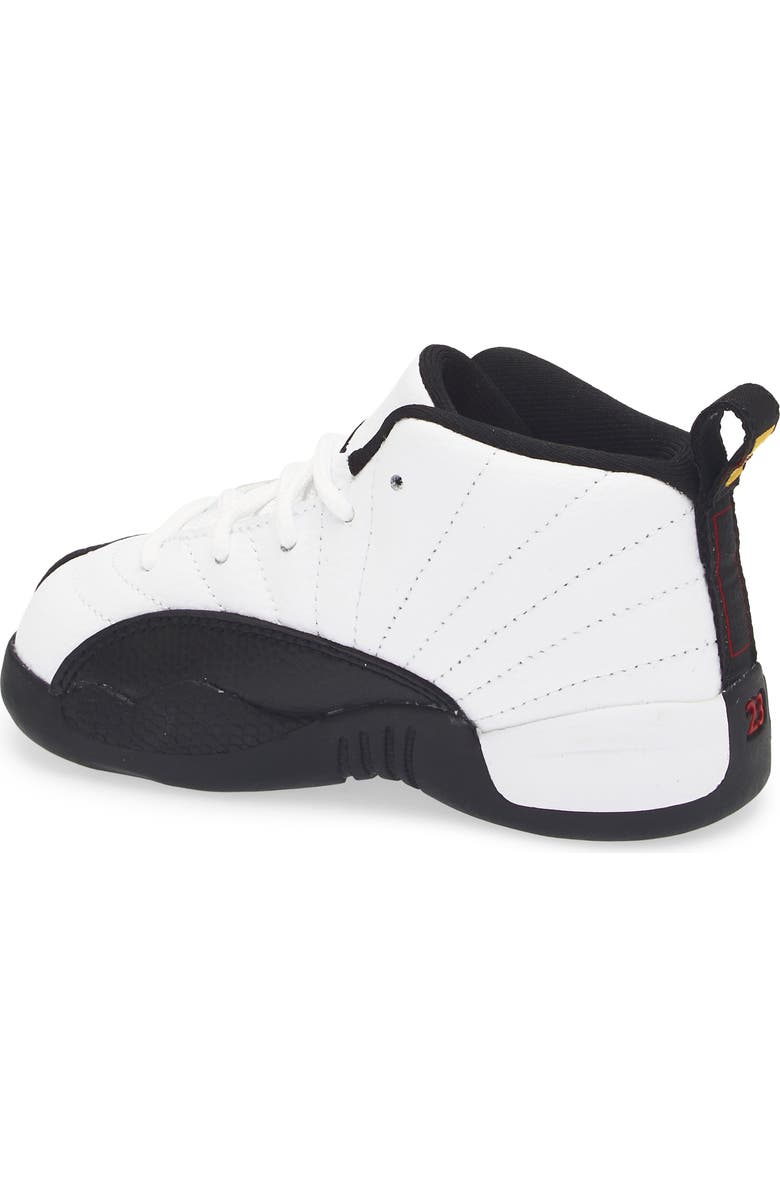 Nike Kids' Air Jordan 12 Retro Basketball Sneaker, Alternate, color, 117 White/Black