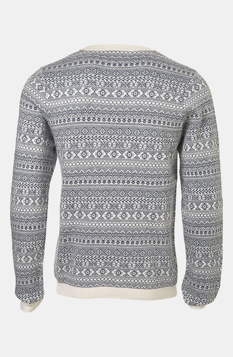 Topman Geometric Pattern Knit Sweater, Alternate, color, 