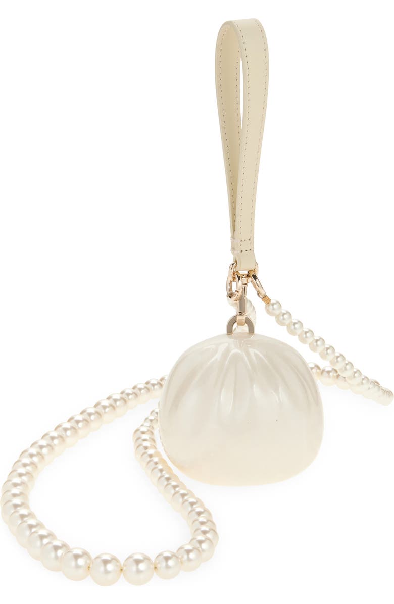 Simone Rocha Pearl Dim Sum Clutch, Main, color, Pearl/ Pearl
