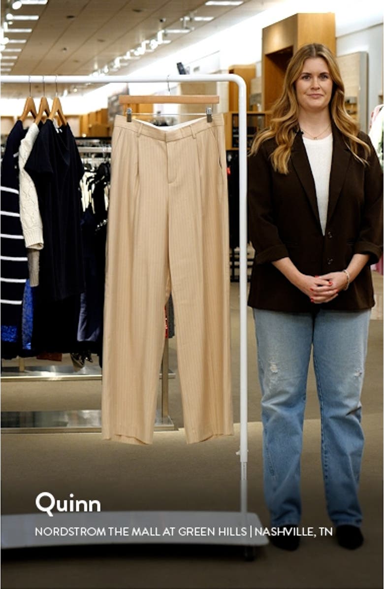 Pinstripe Wide Leg Trousers, sales video thumbnail