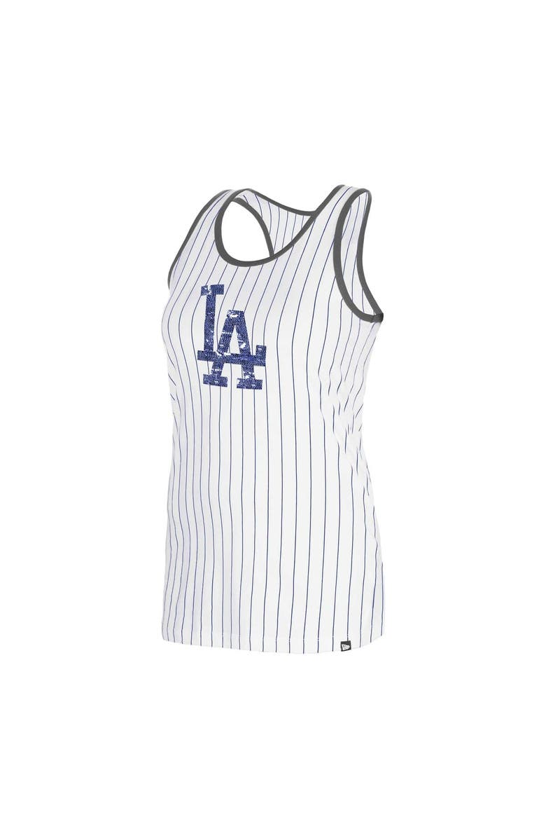 New Era Women's New Era White Los Angeles Dodgers Gameday Pinstripe Tank Top, Alternate, color, White