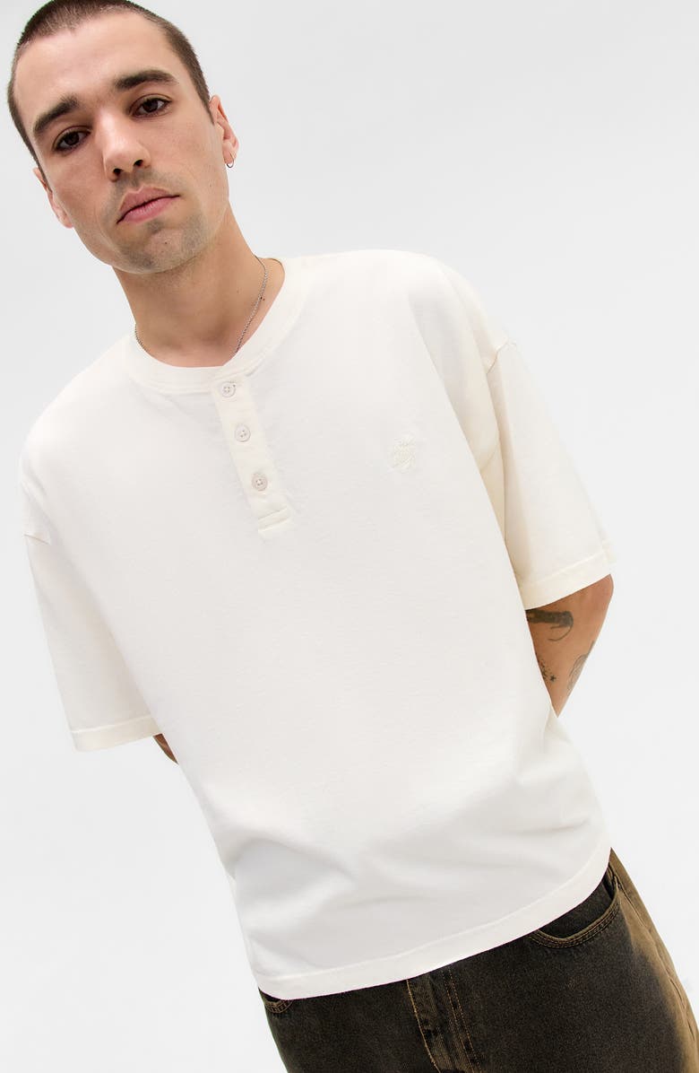 BDG Urban Outfitters Henley T-Shirt, Alternate, color, Ecru