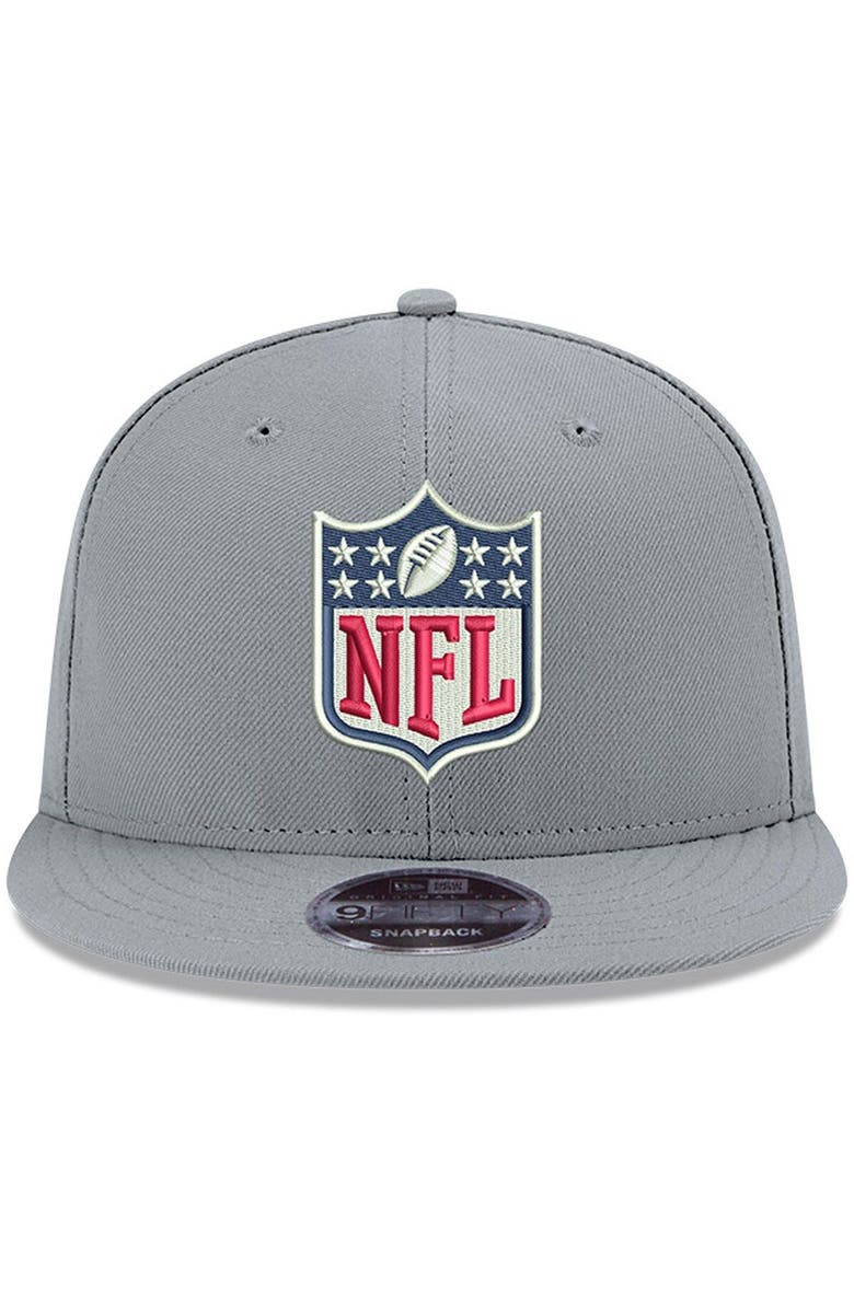 New Era Men's New Era Gray NFL Shield Logo Original Fit 9FIFTY Adjustable Snapback Hat, Alternate, color, 