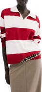 MANGO Stripe Polo Sweater