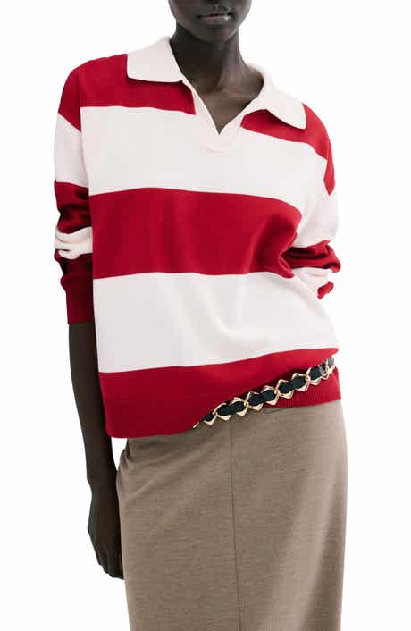 Stripe Polo Sweater