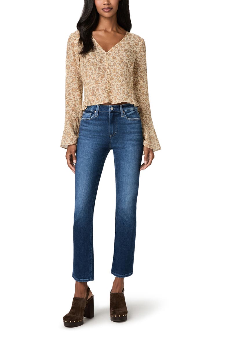 Cindy High Waist Ankle Straight Leg Jeans, Alternate, color, HAMPTONS