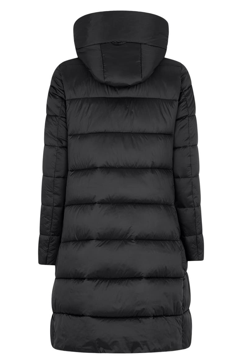 Water Repellent Puffer Jacket with Removable Hood, Alternate, color, BLACK