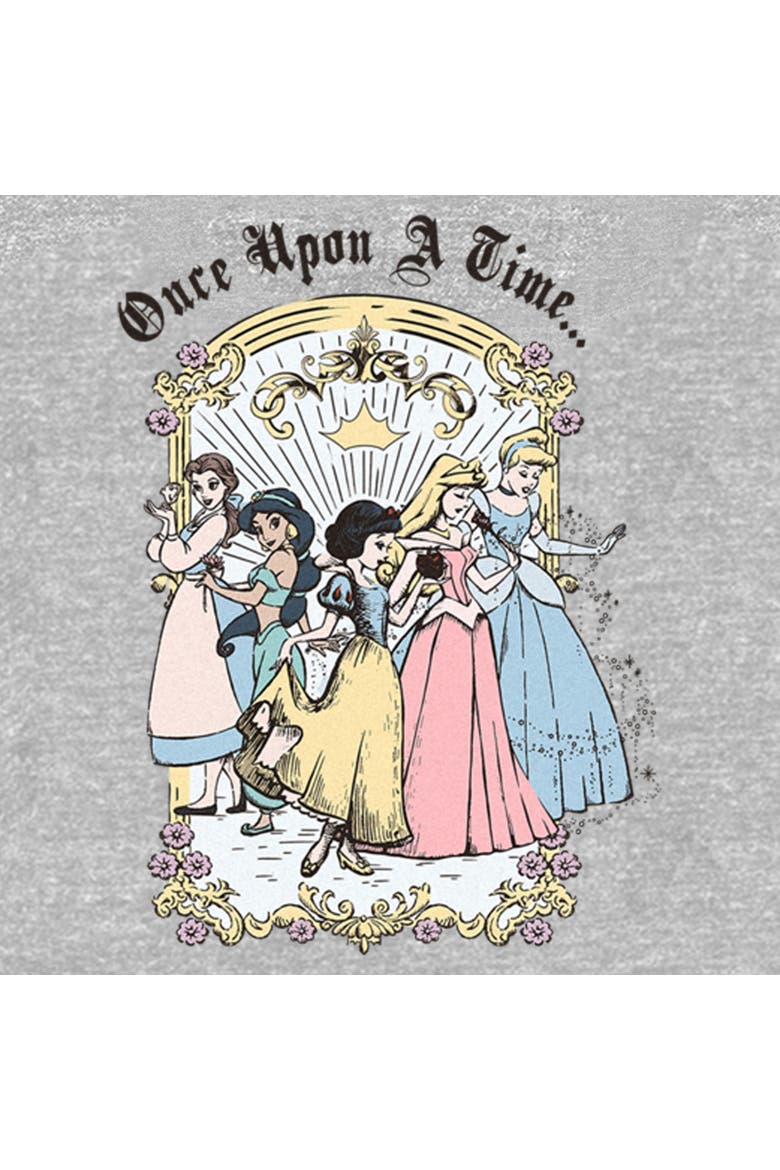 Junior's Disney Once Upon A Time Classic Group Sweatshirt, Alternate, color, Heather Gray