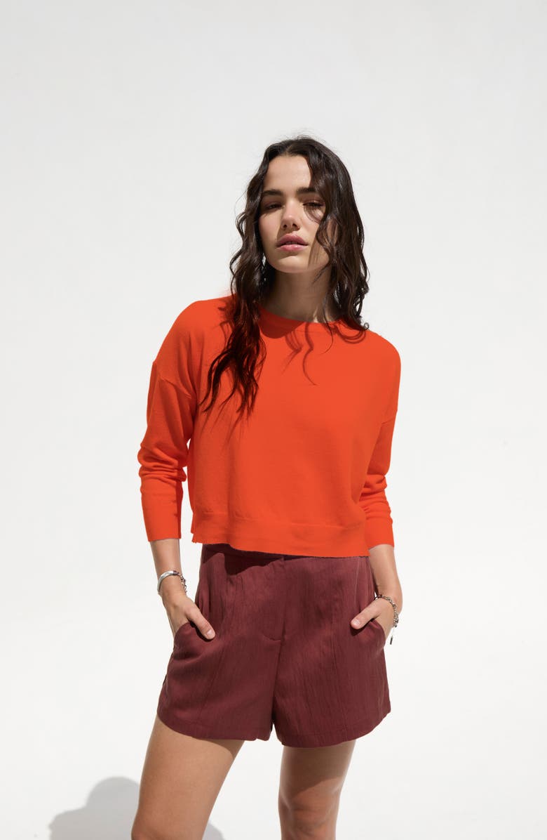 DELUC Polly Crewneck Sweater, Alternate, color, Red