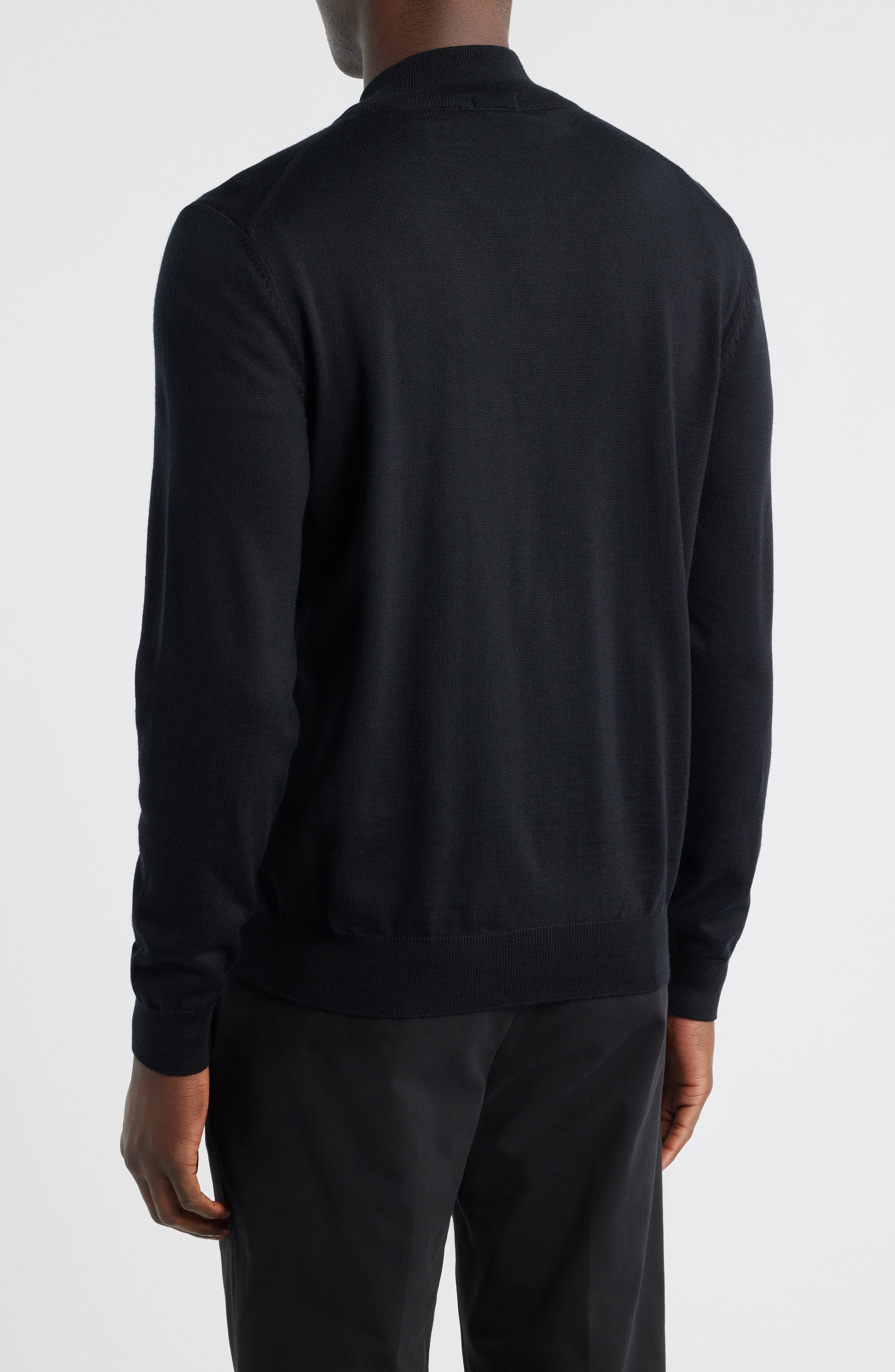 Balonso Mock Neck Wool Full Zip Cardigan - image 2
