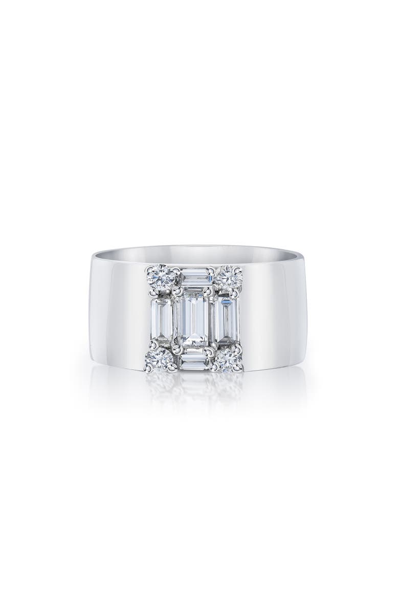 Mindi Mond Clarity Diamond Cigar Band Ring, Main, color, 18K White Gold
