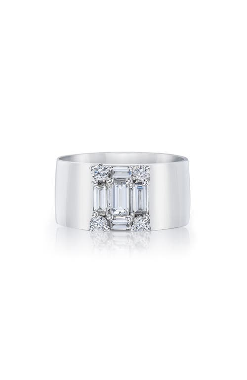 Mindi Mond Clarity Diamond Cigar Band Ring in 18K White Gold  product