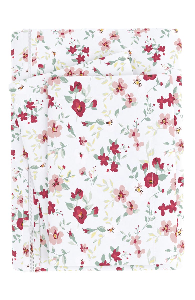 HOME SPUN Premium Ultra Soft 3-Piece Blossoms Print Duvet Cover Set