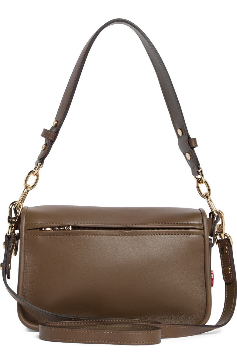 Longchamp Mademoiselle Calfskin Leather Shoulder Bag, Alternate, color, Khaki